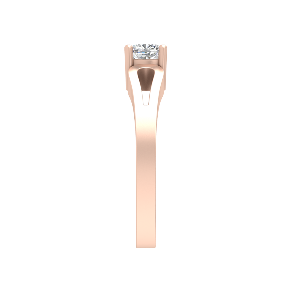 Whimsical Loop Solitaire Ring