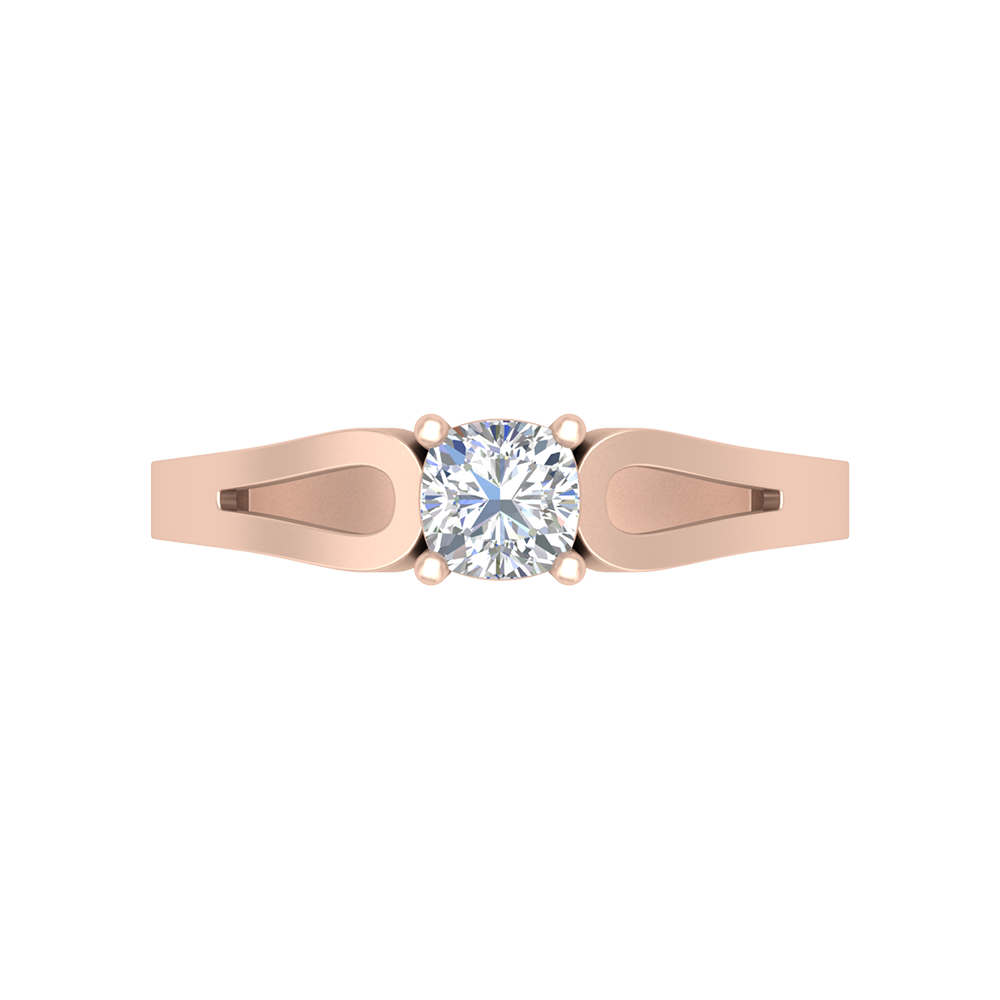 Whimsical Loop Solitaire Ring