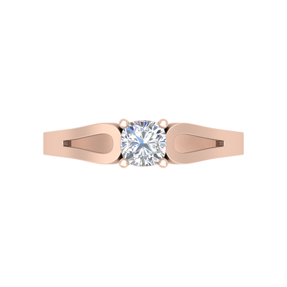 Whimsical Loop Solitaire Ring