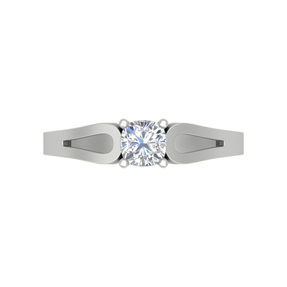 Whimsical Loop Solitaire Ring