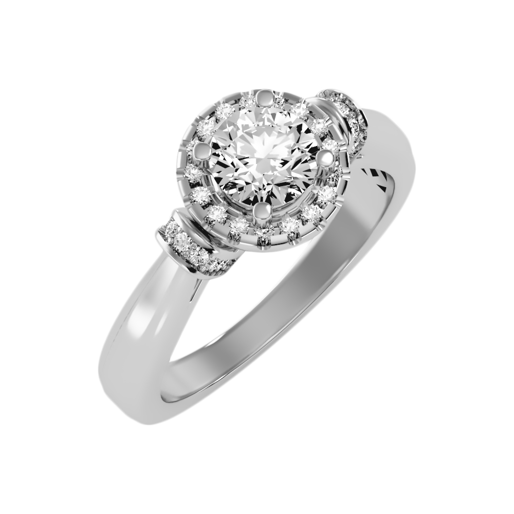 Shelly Halo Ring-Color_White-Gold