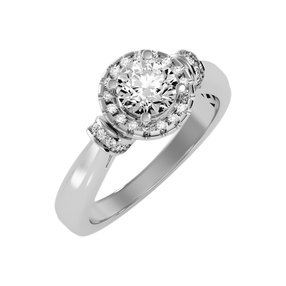 Shelly Halo Ring-Color_White-Gold