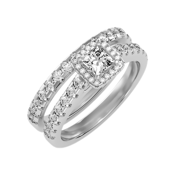 Scintilla Bridal Ring Set-Color_White-Gold