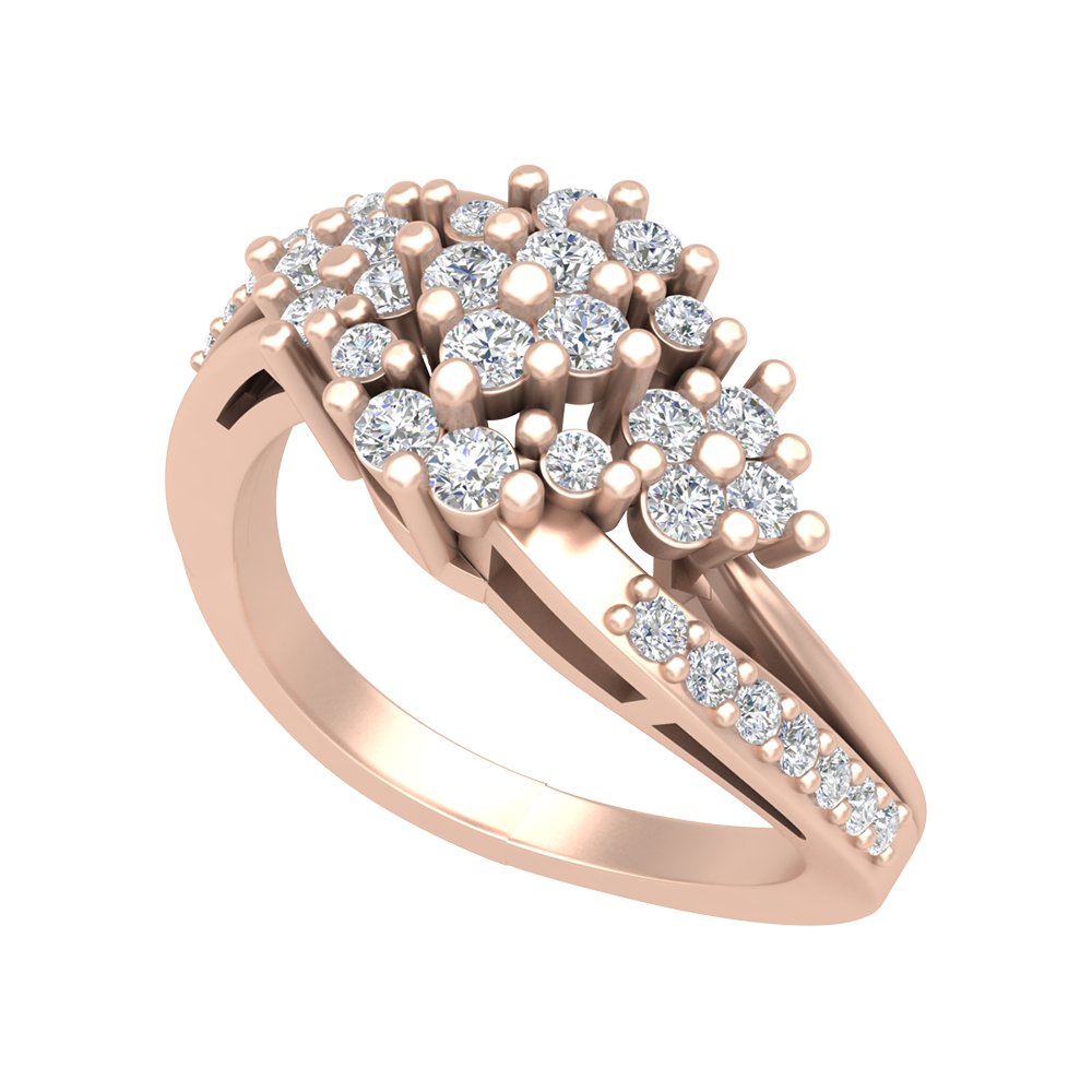 Bunch Tigged Cocktail Ring