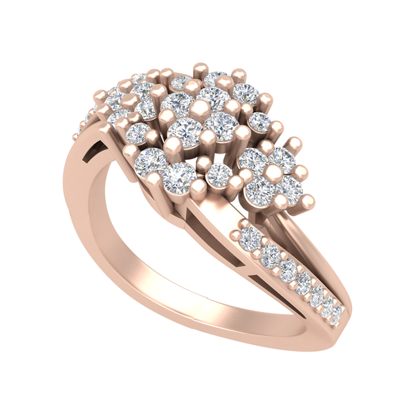 Bunch Tigged Cocktail Ring