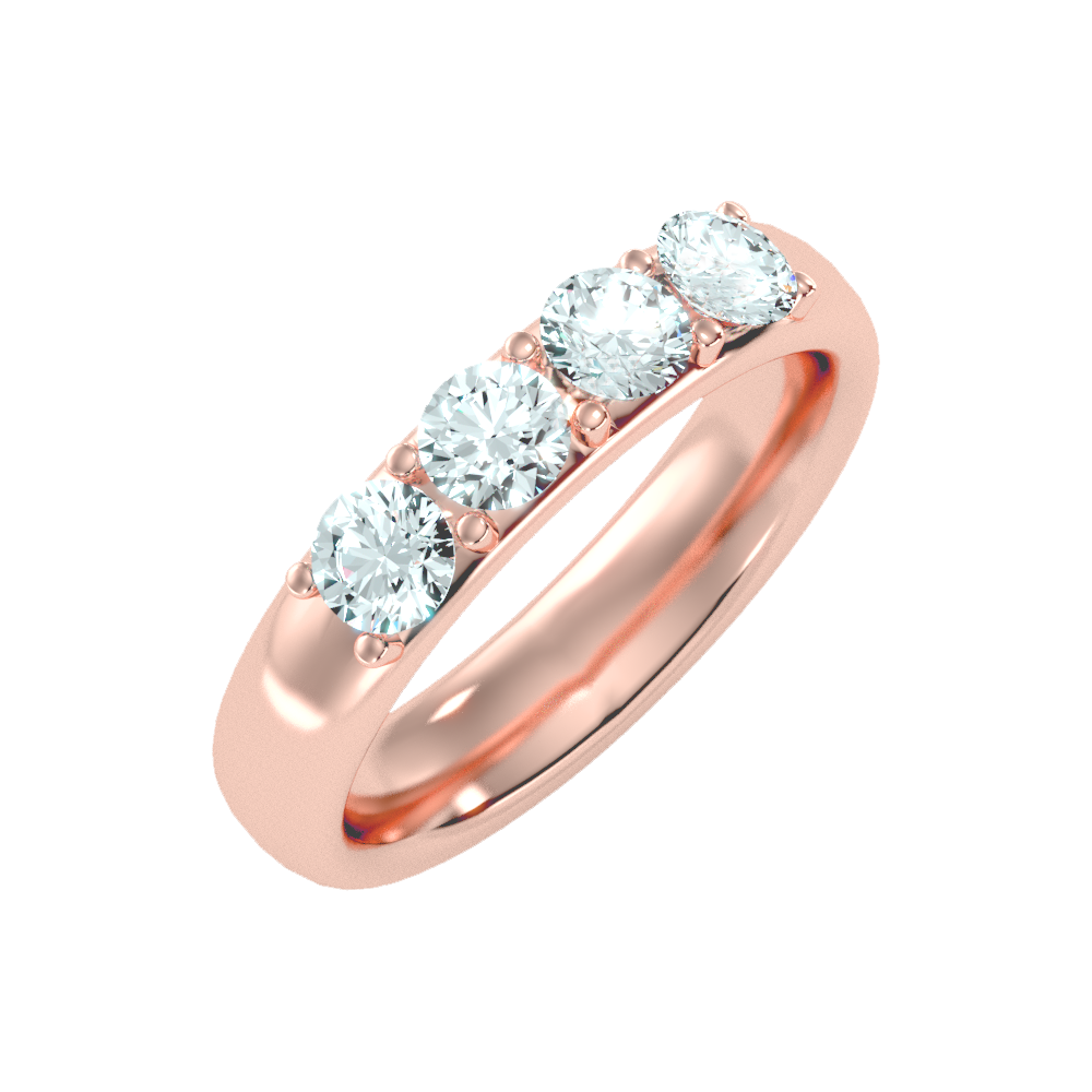 Grace Quad Stone Ring-Color_Rose-Gold