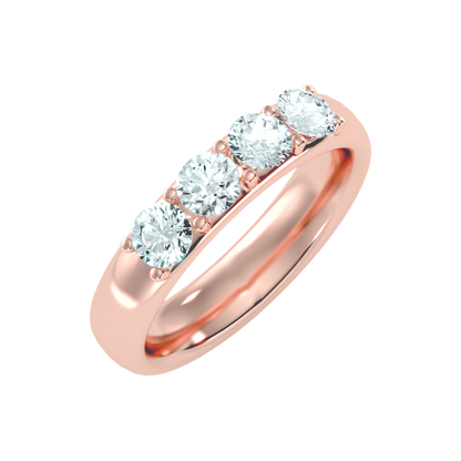 Grace Quad Stone Ring-Color_Rose-Gold