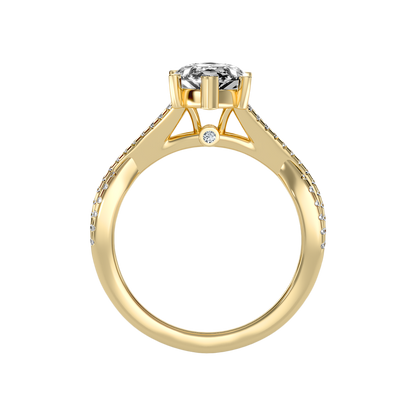 Dainty Marquise Shaped Solitaire Ring