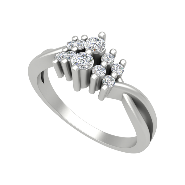 Aivara Diamond Ring-Color_White-Gold
