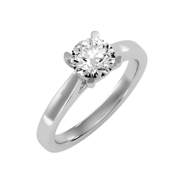 Doux Classic Solitaire Ring-Color_White-Gold