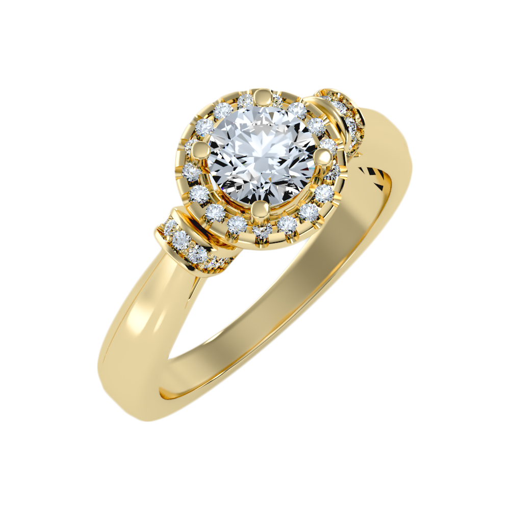 Shelly Halo Ring-Color_Yellow-Gold