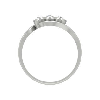 Vlour Band Tri Stone Ring