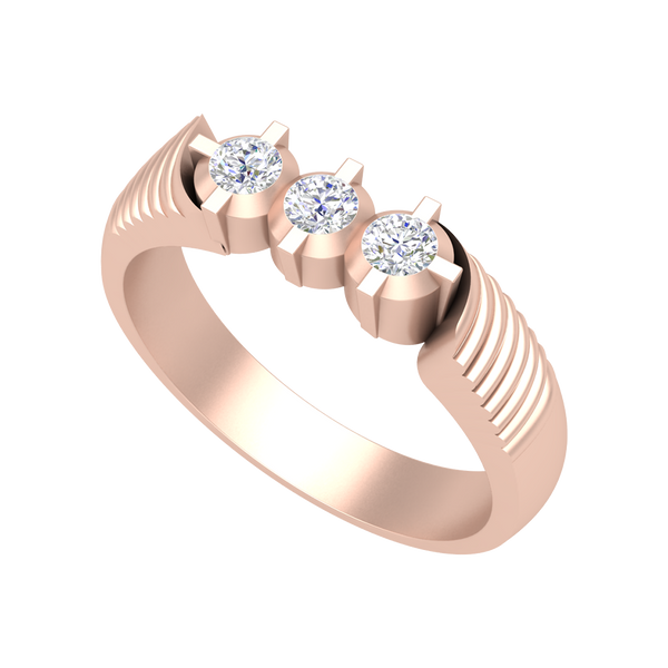 Elegant Essence Tri Stone Men's Ring