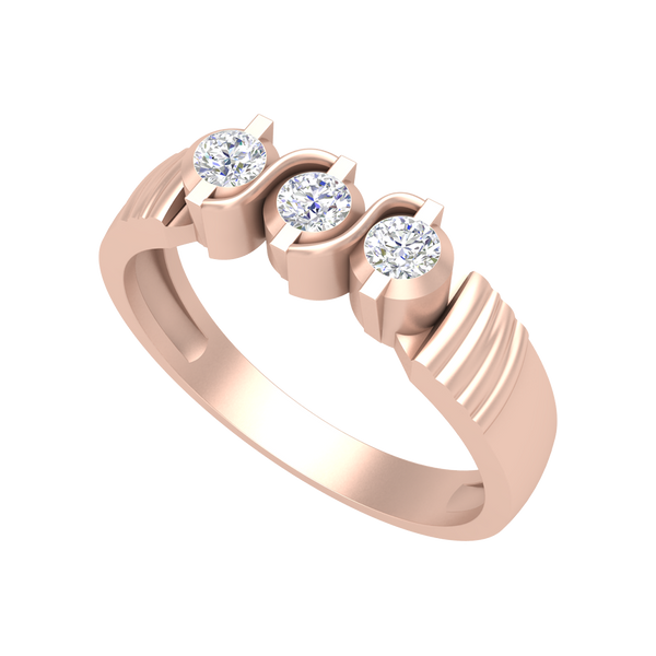 Jewel Tone Gems Tri Stone Ring