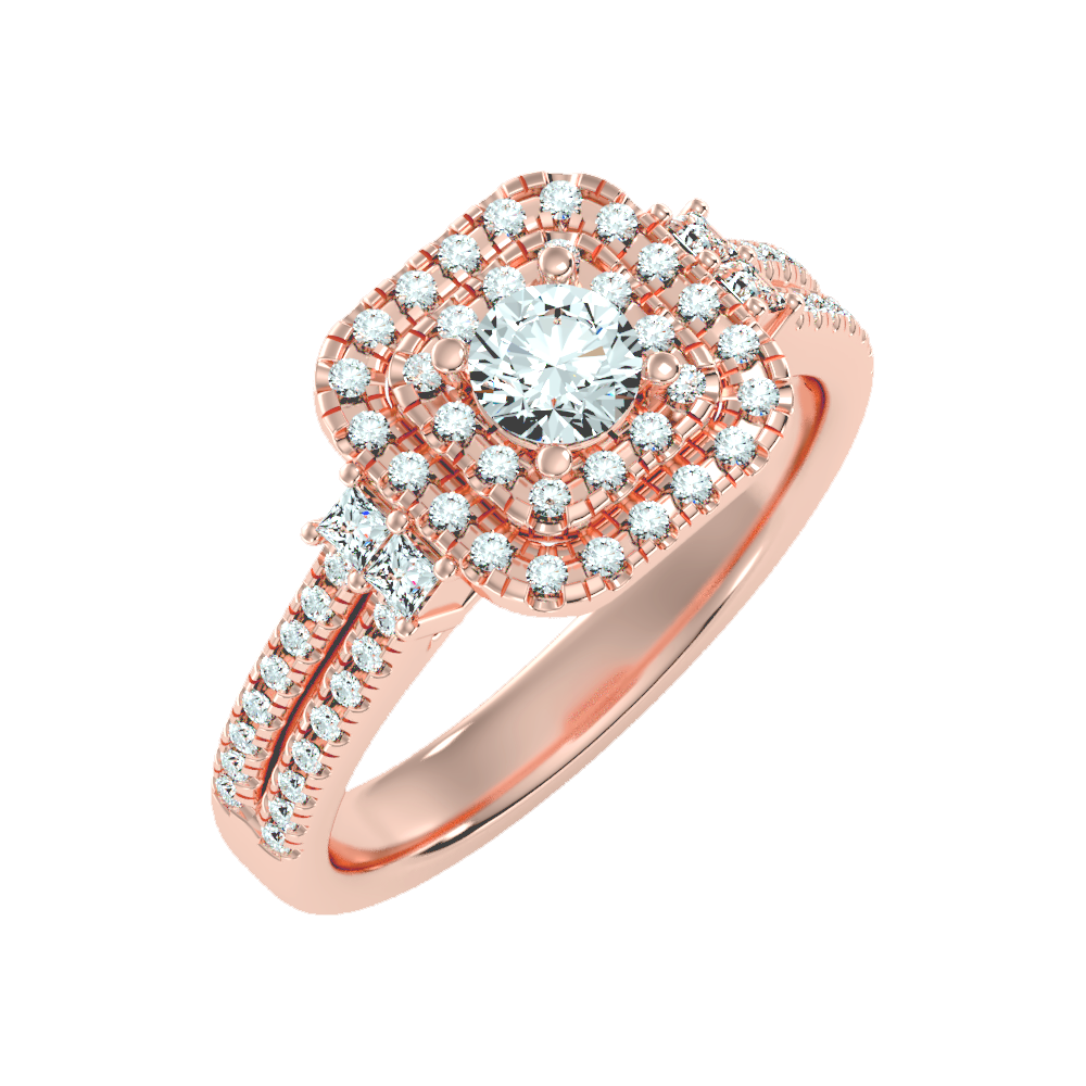 Shine on Halo Ring-Color_Rose-Gold