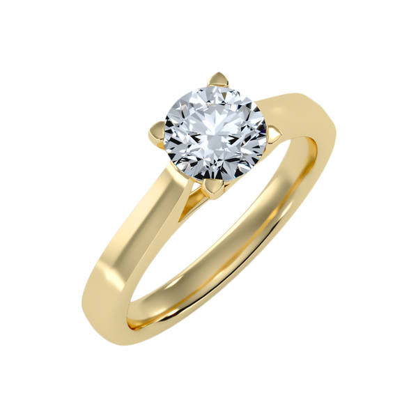 Ecele Classic Solitaire Ring-Color_Yellow-Gold