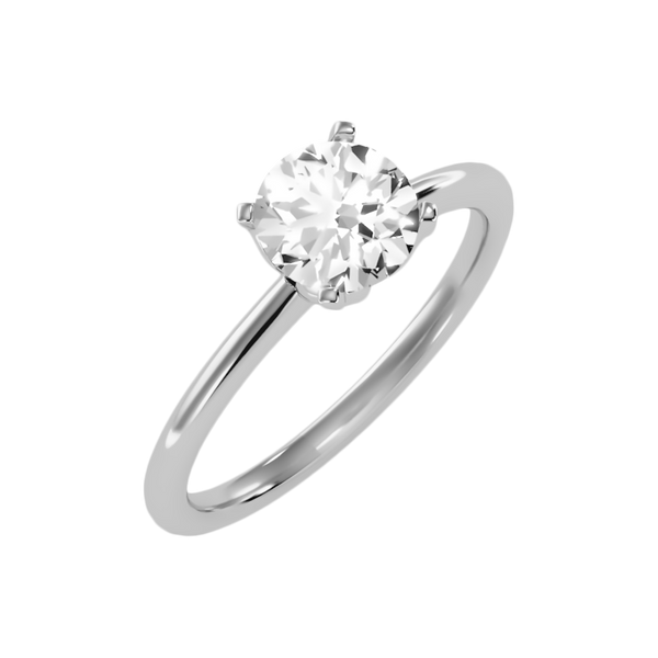 Insouciance Solitaire Ring-Color_White-Gold