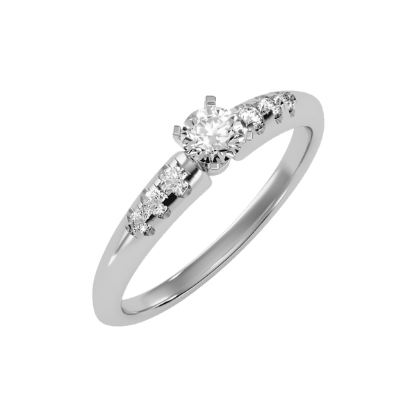 Jazzy Solitaire Ring-Color_White-Gold