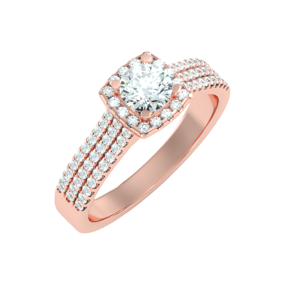 Incandescent Halo Solitaire Ring-Color_Rose-Gold