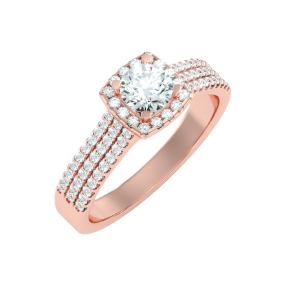 Incandescent Halo Solitaire Ring-Color_Rose-Gold