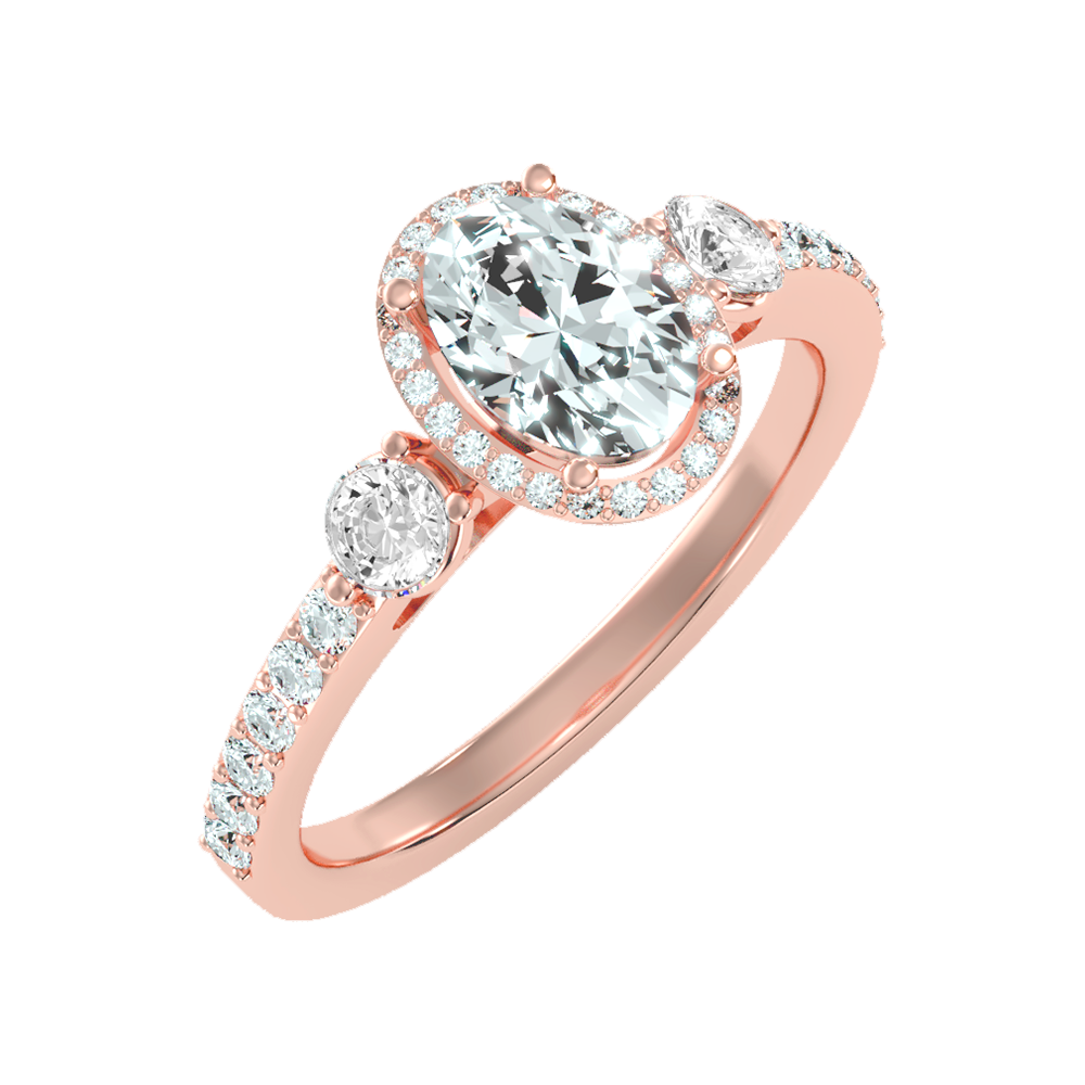 Diamoon Halo Ring-Color_Rose-Gold