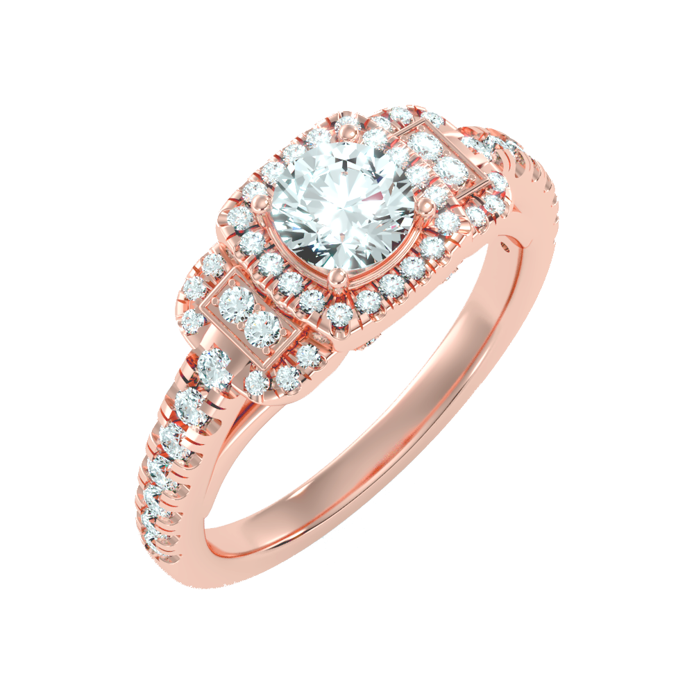 Moon Halo Ring -Color_Rose-Gold