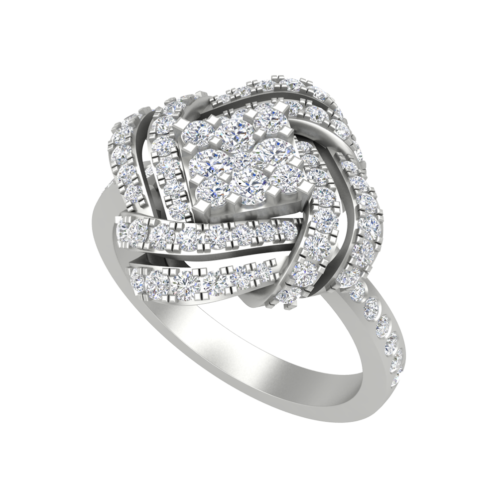 Squamous Cocktail Ring-Color_White-Gold