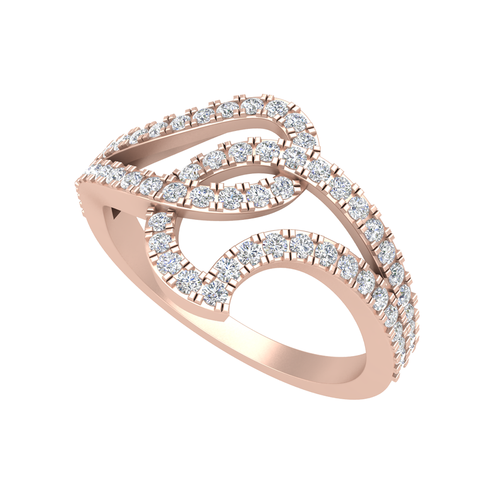 Gorgeous Blossom droplet Half Eternity Ring