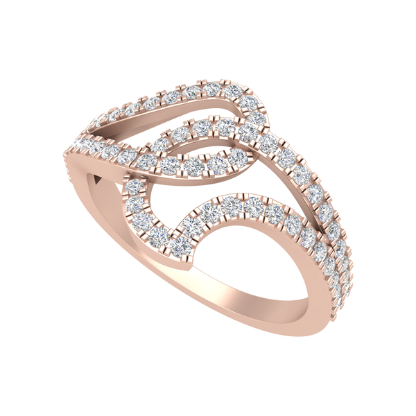 Gorgeous Blossom droplet Half Eternity Ring