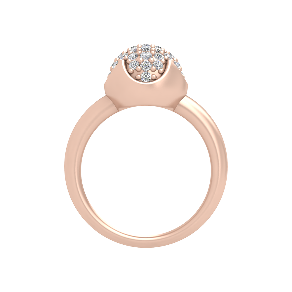 Swirl Tuilp Mesh Ring