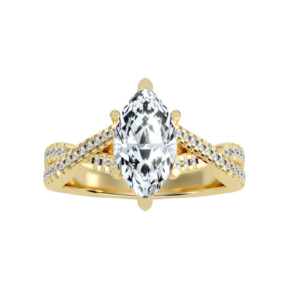 Dainty Marquise Shaped Solitaire Ring