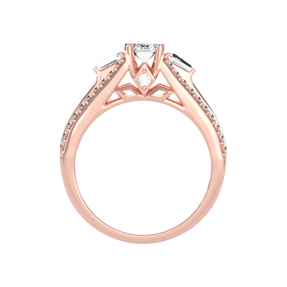 Ellie Emerald Diamond Ring