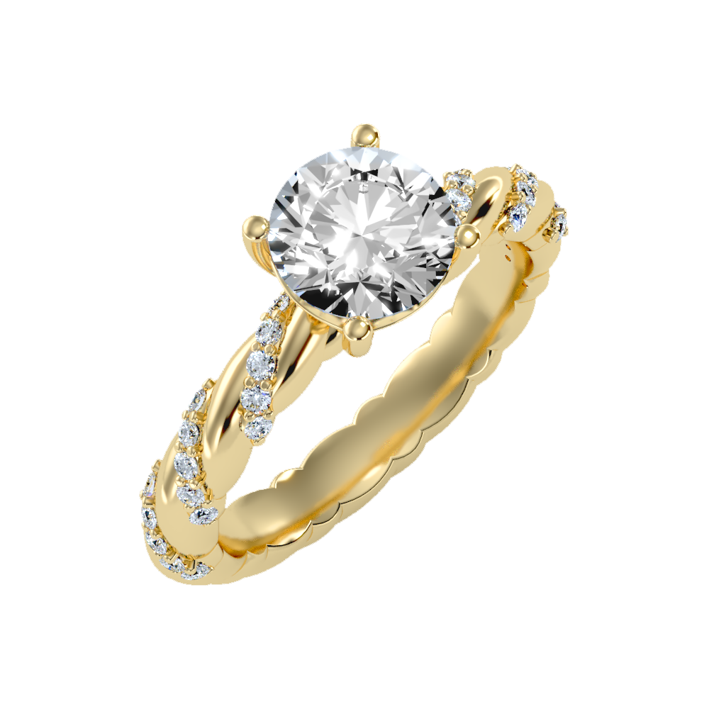 Charmed Diamond Ring-Color_Yellow-Gold