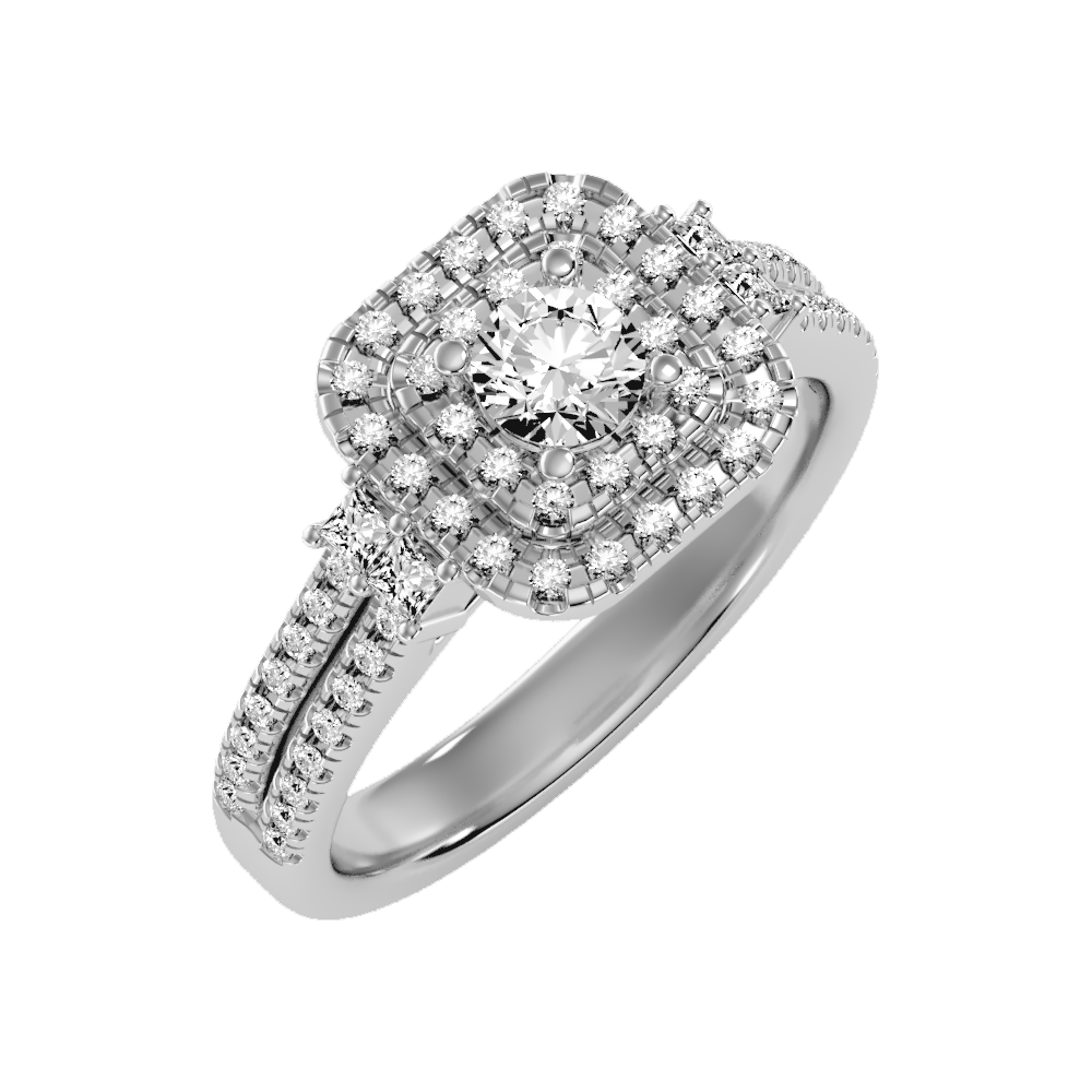 Shine on Halo Ring-Color_White-Gold