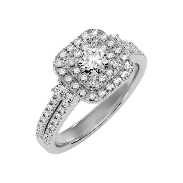Shine on Halo Ring-Color_White-Gold