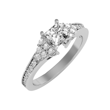 Precious Solitaire Ring-Color_White-Gold