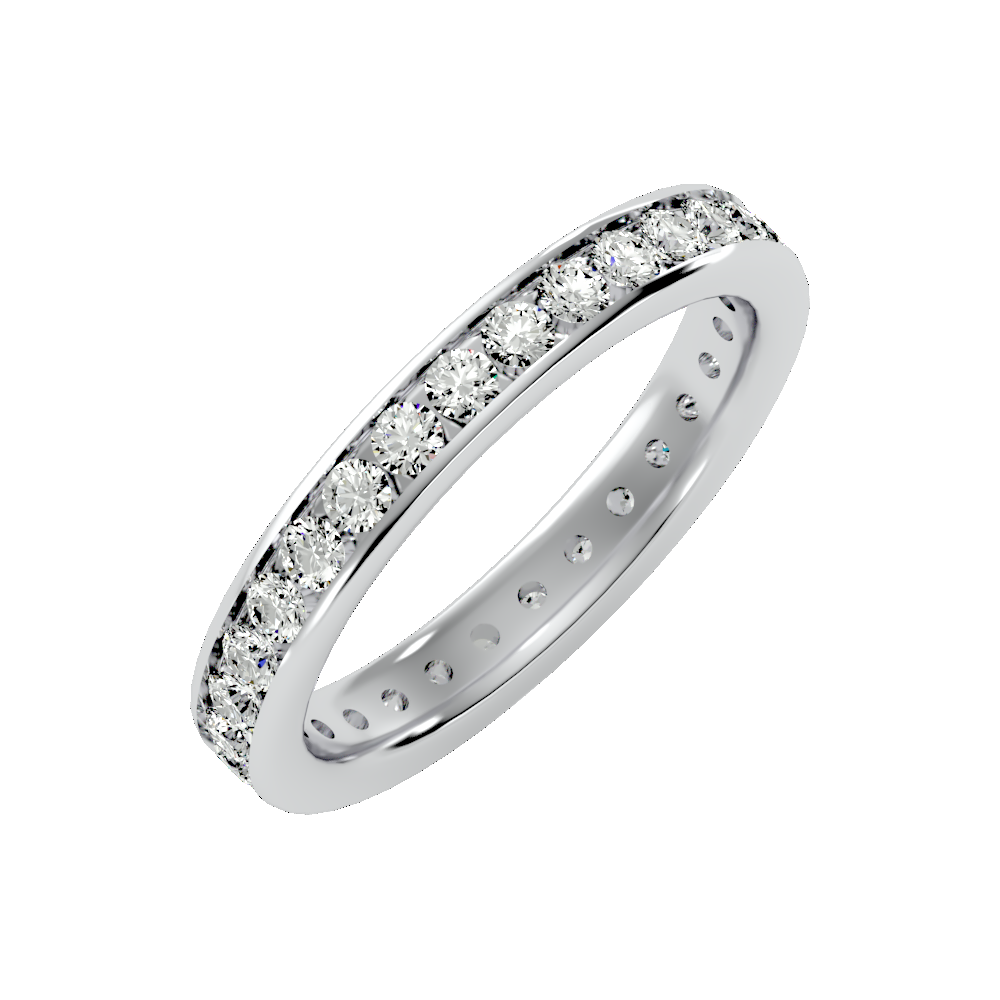 Stunning Eternity Band-Color_White-Gold