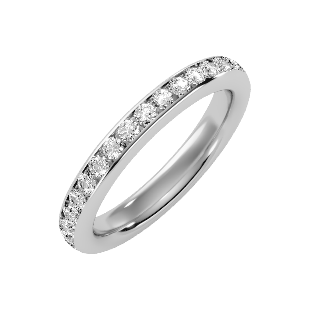 Mesmerizing Eternity Band-Color_White-Gold