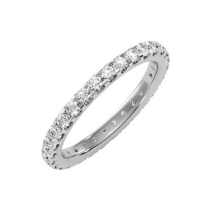 Exquisite Eternity Band-Color_White-Gold