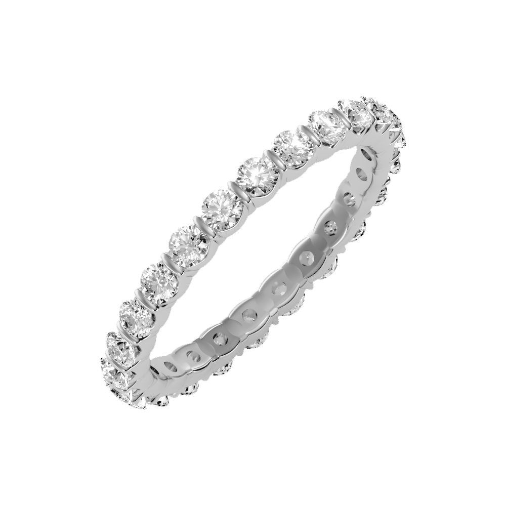 Genuine Spark Eternity Band-Color_White-Gold