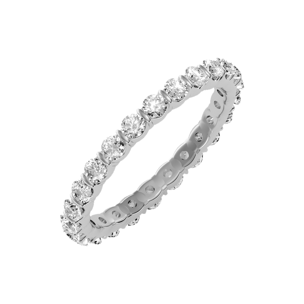 Genuine Spark Eternity Band-Color_White-Gold