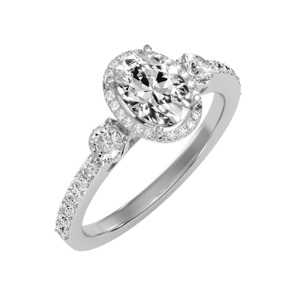 Diamoon Halo Ring-Color_White-Gold