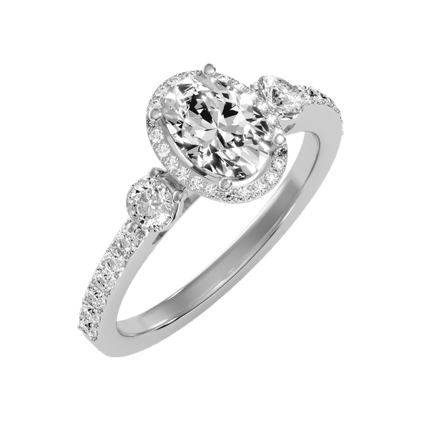 Diamoon Halo Ring-Color_White-Gold