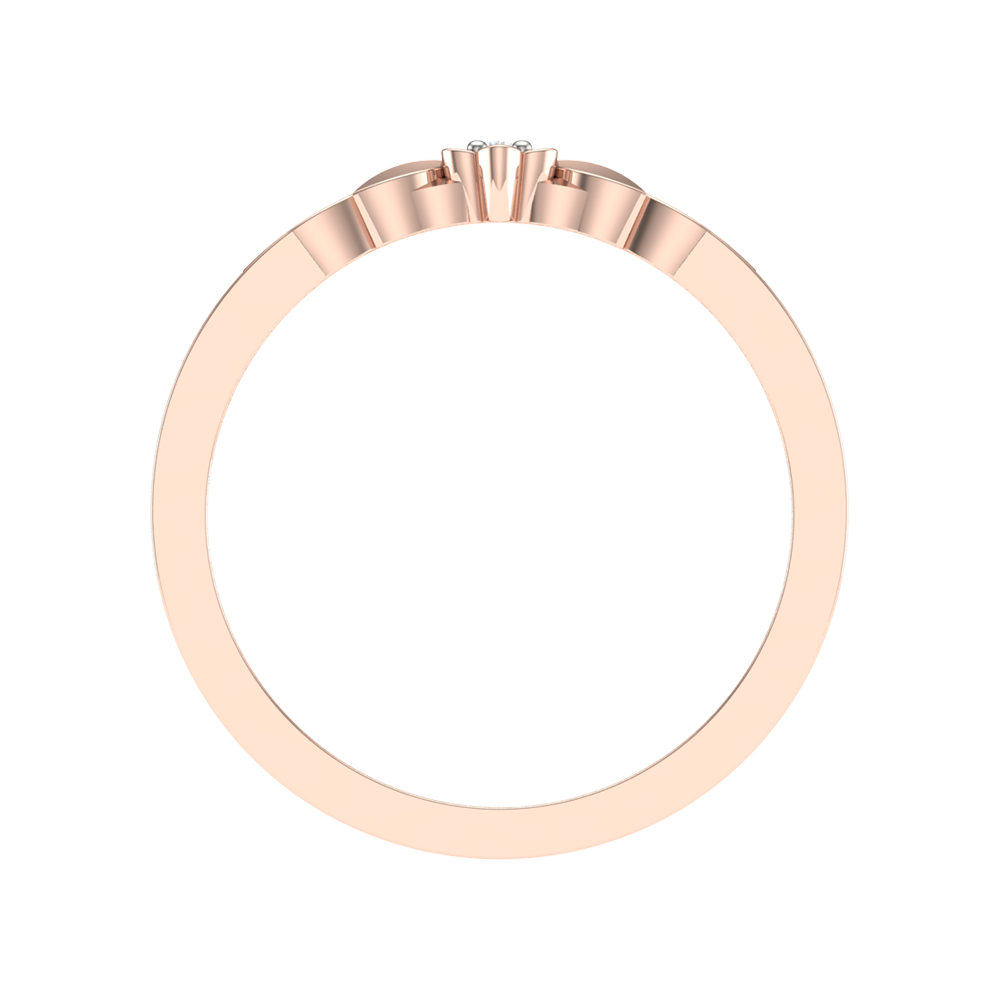 Glittery Loop Diamond Ring-Color_Rose-Gold