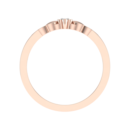 Glittery Loop Diamond Ring-Color_Rose-Gold