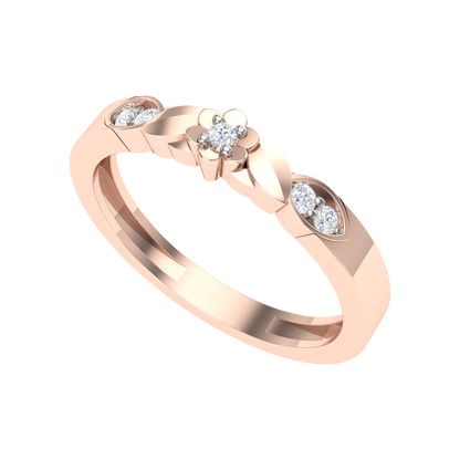 Glittery Loop Diamond Ring-Color_Rose-Gold