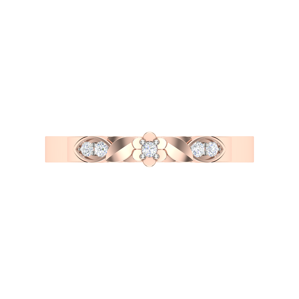 Glittery Loop Diamond Ring-Color_Rose-Gold