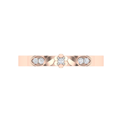 Glittery Loop Diamond Ring-Color_Rose-Gold