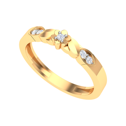 Glittery Loop Diamond Ring-Color_Yellow-Gold