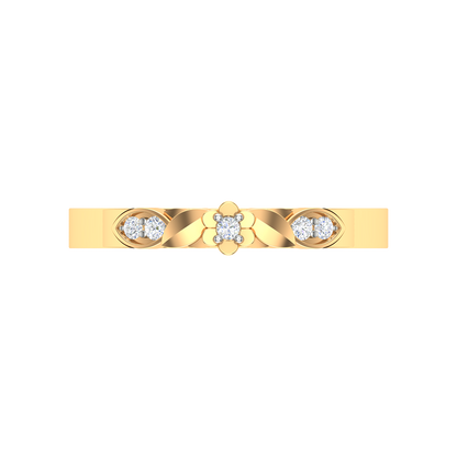 Glittery Loop Diamond Ring-Color_Yellow-Gold